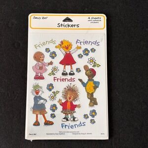 Vintage Suzy's Zoo Stickers 4 Sheets Friends Characters 9919 New